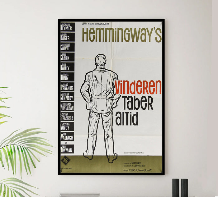 Hemingway's Adventures of a Young Man 1962 - Paul Newman - Denmark - Classic Movie Poster