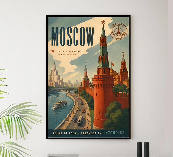 Russia - Moscow - Vintage Tourism Travel Poster