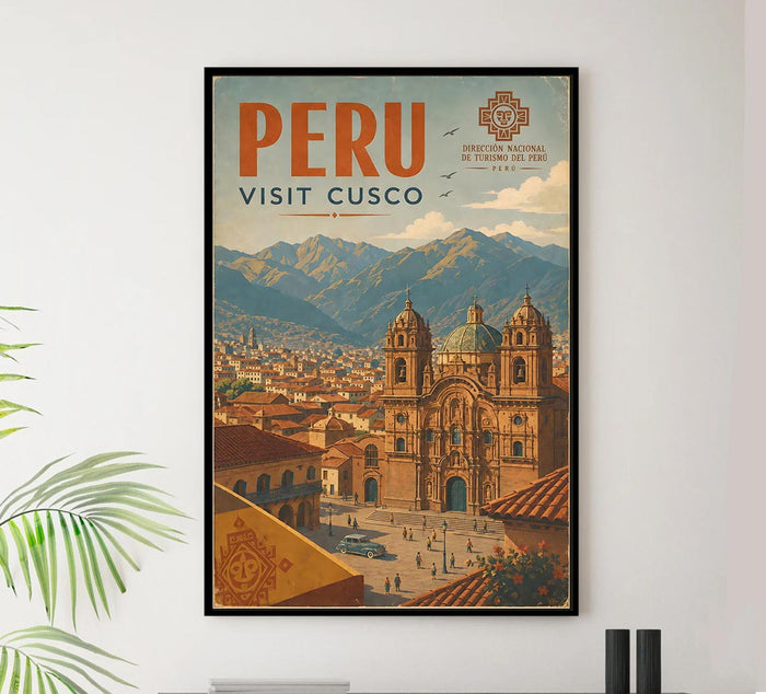 Peru - Cusco - Vintage Tourism Travel Poster