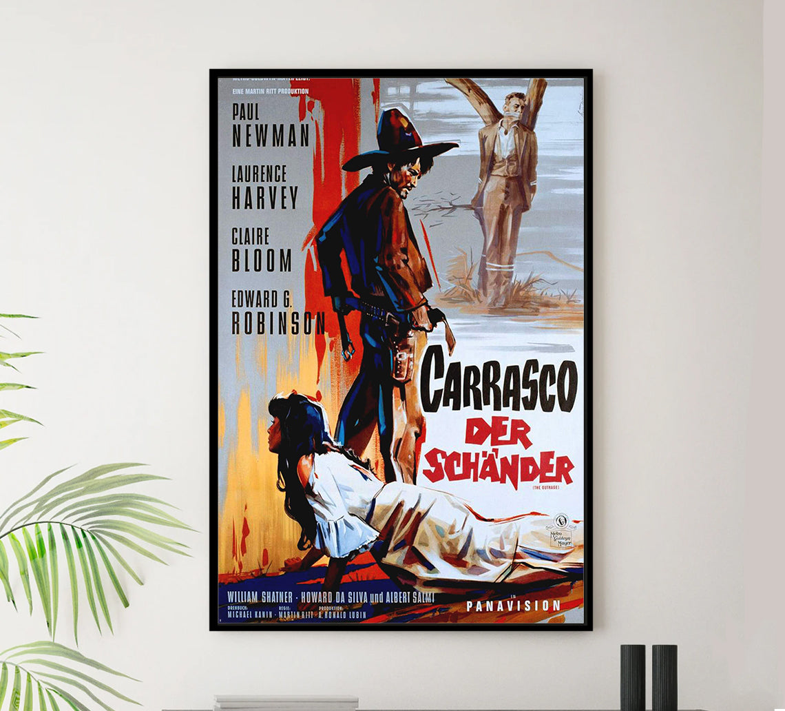 The Outrage 1964 - Paul Newman - Germany - Classic Movie Poster