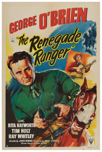 The Renegade Ranger 1938 - Rita Hayworth - US - Classic Movie Poster