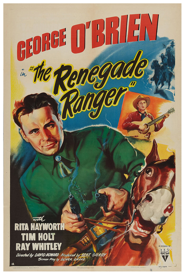The Renegade Ranger 1938 - Rita Hayworth - US - Classic Movie Poster