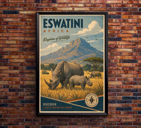Africa - Eswatini - Vintage Tourism Travel Poster