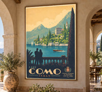 Italy - Lake Como - Vintage Tourism Travel Poster