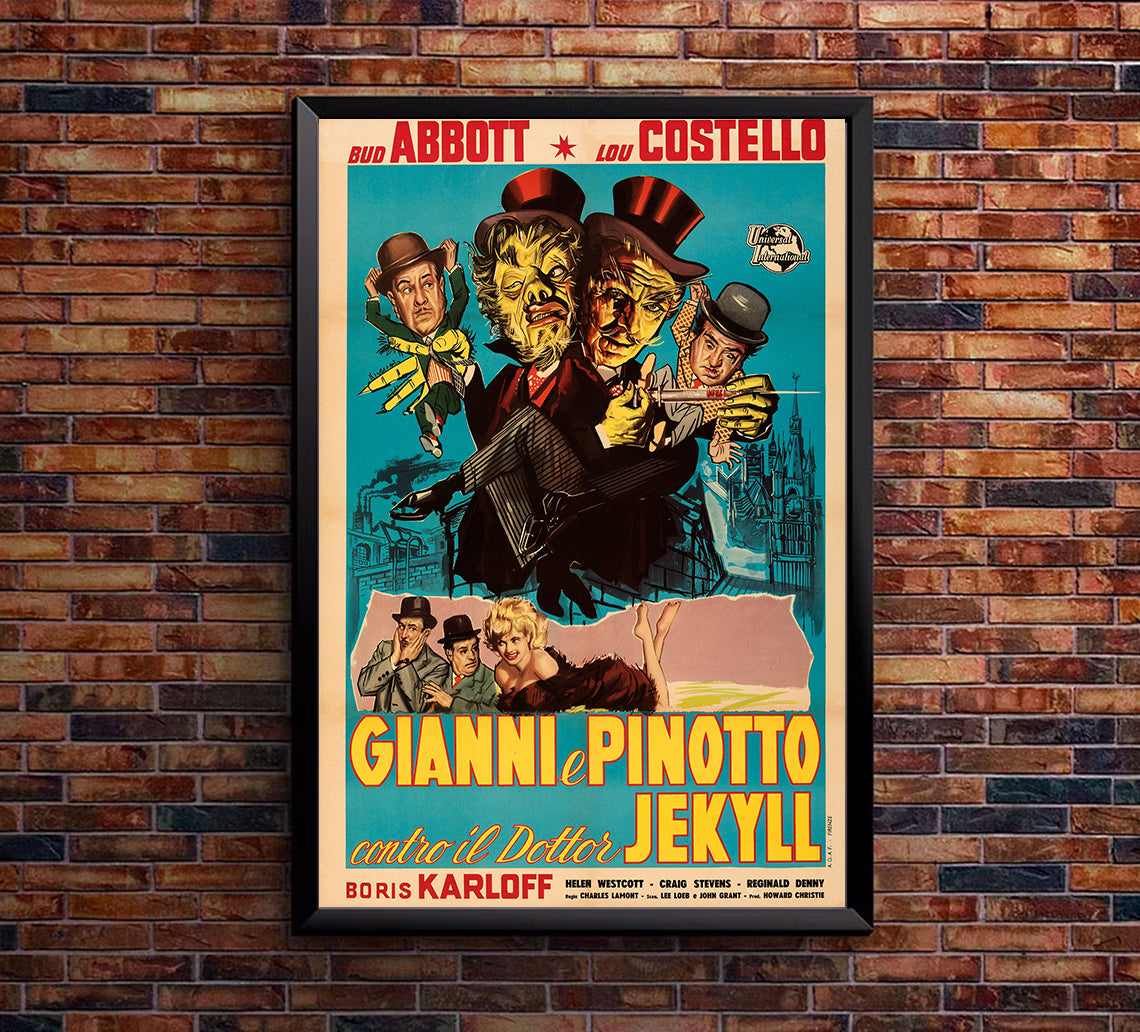 Abbott and Costello Meet Dr. Jekyll and Mr. Hyde 1953 - Italy - v2 - Classic Movie Poster