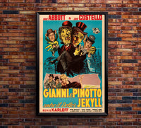 Abbott and Costello Meet Dr. Jekyll and Mr. Hyde 1953 - Italy - v2 - Classic Movie Poster