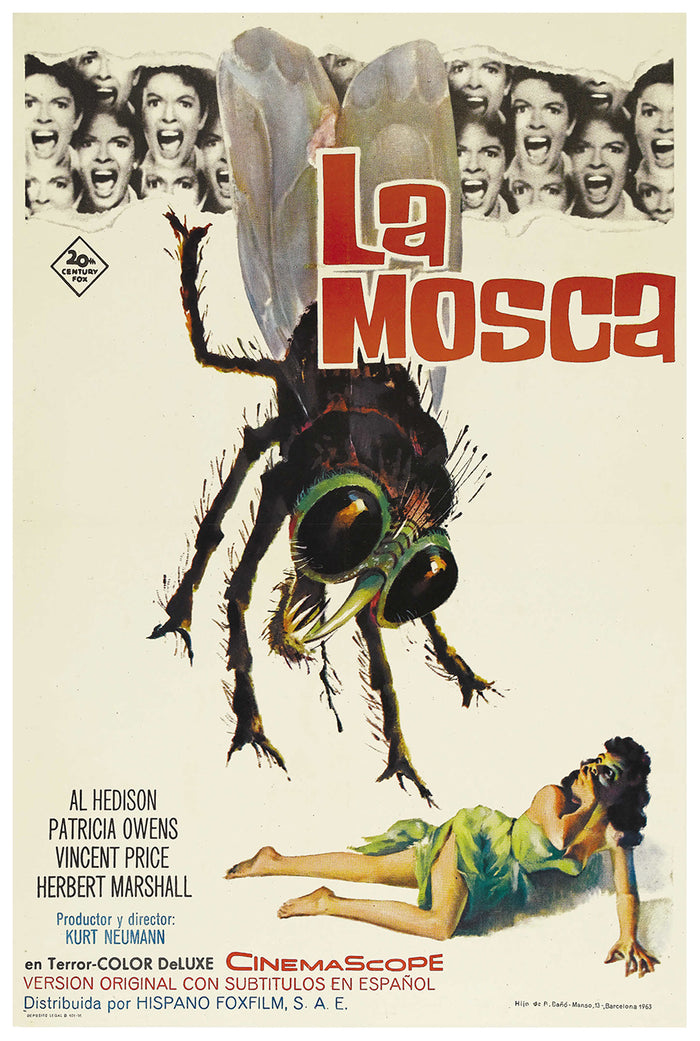 The Fly 1958 - Spain - v1 - Classic Movie Poster