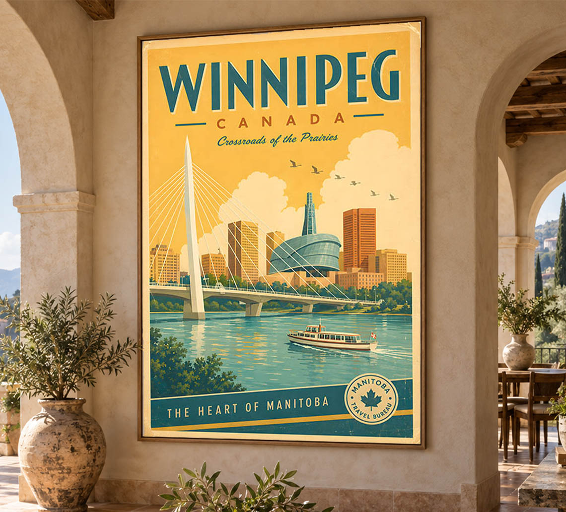Canada - Winnipeg - Vintage Tourism Travel Poster – Lost Island