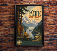 Canada - Pacific Northwest - Vintage Tourism Travel Poster
