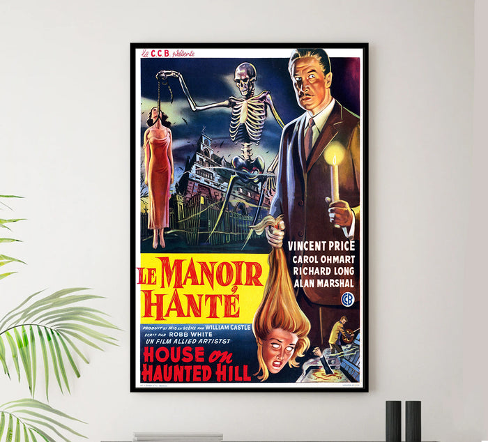 House on Haunted Hill 1959 - Belgium - v1 - Classic Movie Poster