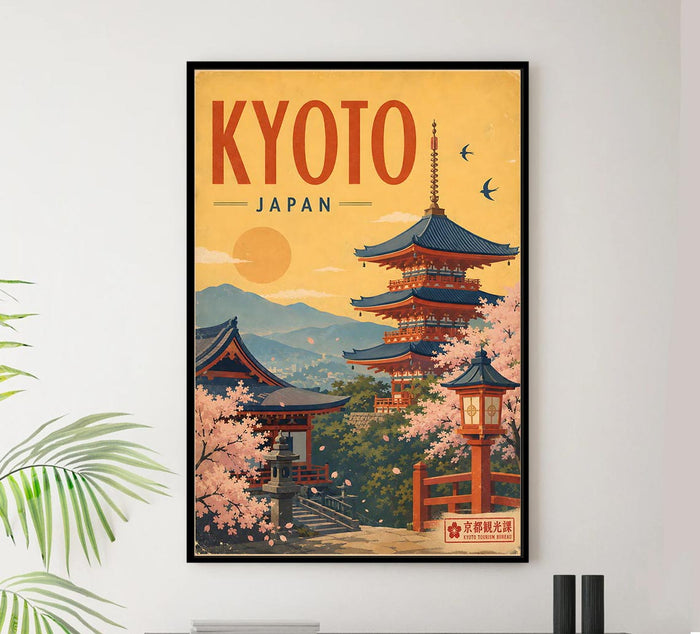 Japan - Kyoto - Vintage Tourism Travel Poster