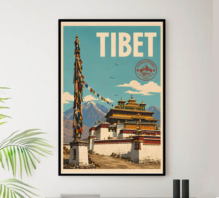 Tibet - Tourism - v1 - Vintage Travel Poster