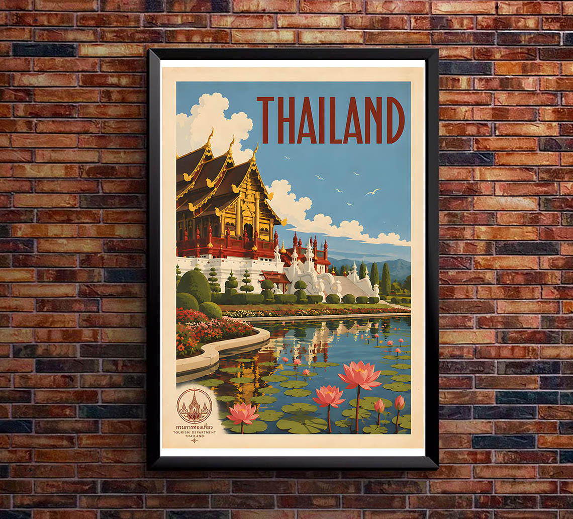 Thailand - Tourism - v1 - Vintage Travel Poster