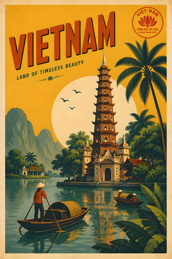 Vietnam - Tourism - v1 - Vintage Travel Poster