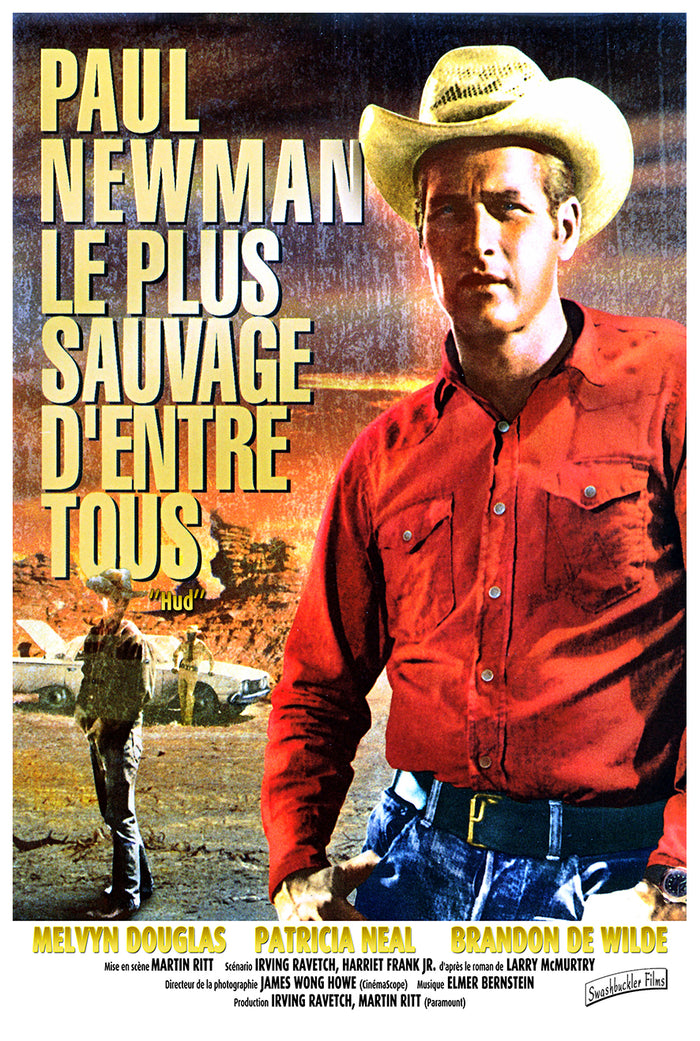 Hud 1963 - Paul Newman - France (2) - Classic Movie Poster