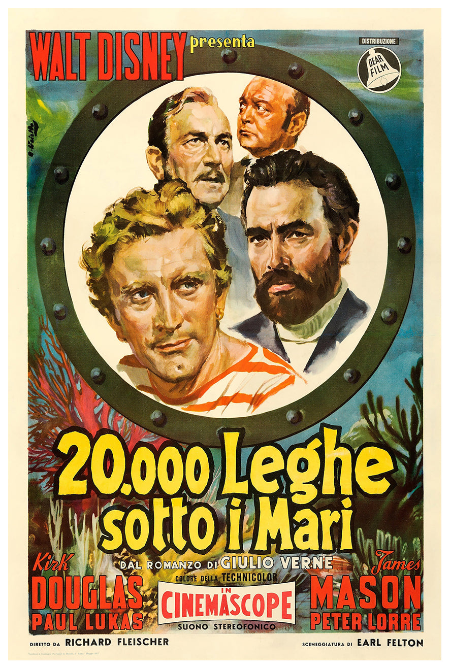 20000 Leagues Under the Sea 1954 - Italy - Classic Movie Posters