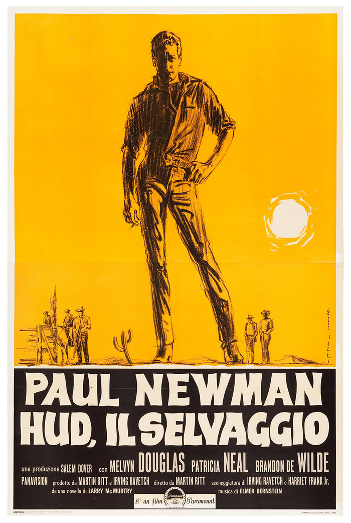 Hud 1963 - Paul Newman - Italy - Classic Movie Poster