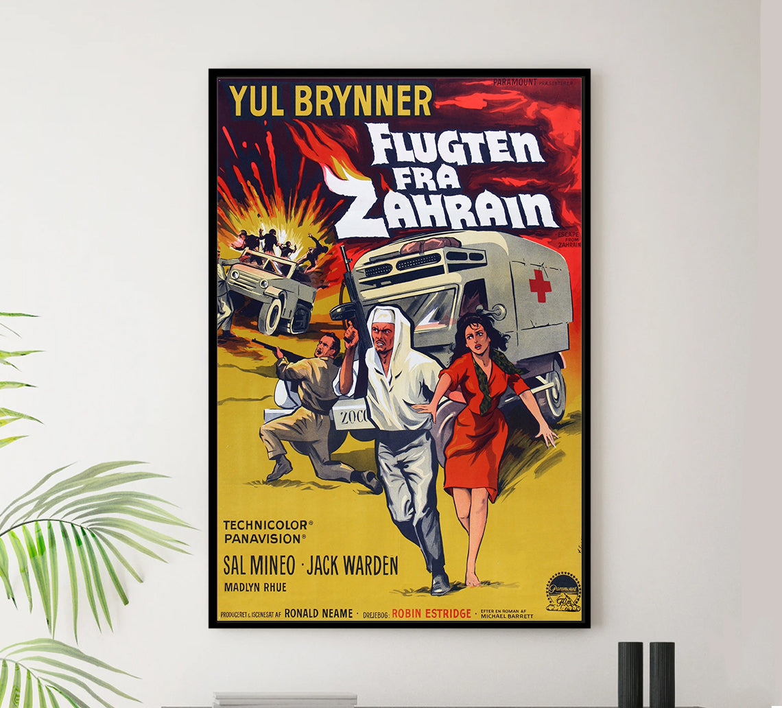 Escape from Zahrain 1962 - Denmark - v1 - Classsic Movie Poster