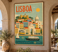 Portugal - Lisboa - Vintage Tourism Travel Poster