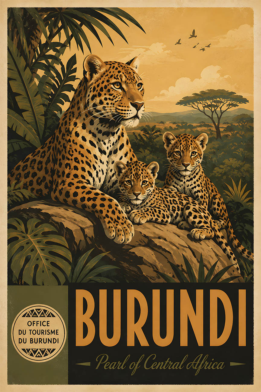 Burundi - Tourism - v1 - Vintage Travel Poster