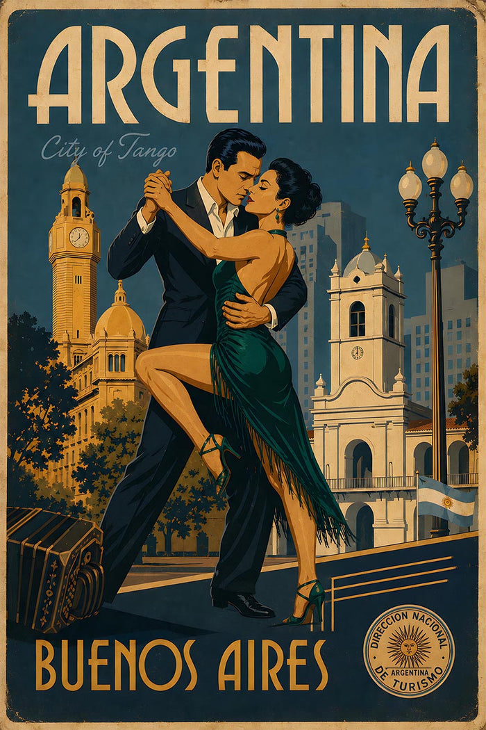 Argentina - Buenos Aires - Vintage Tourism Travel Poster