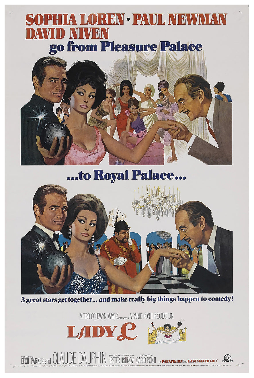 Lady L 1965 - Paul Newman - US - Classic Movie Poster