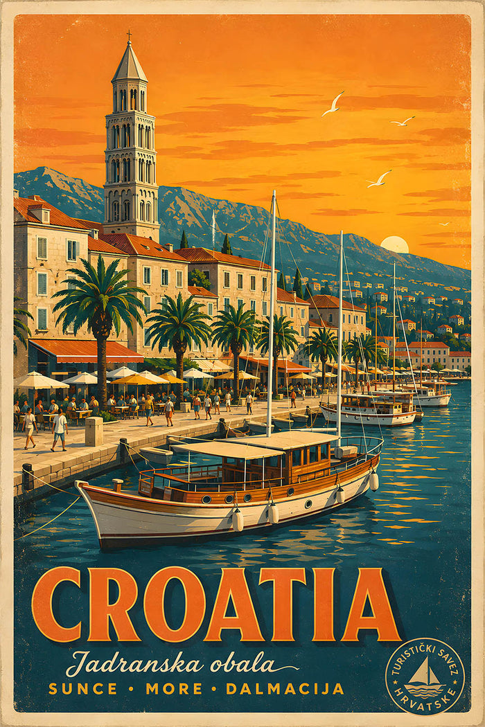 Croatia - Tourism - v1 - Vintage Travel Poster