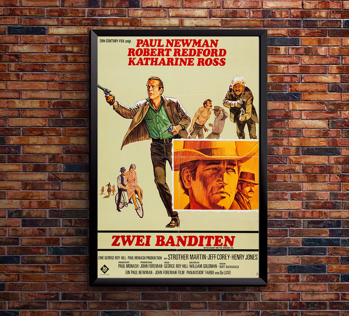Butch Cassidy and the Sundance Kid 1969 - Paul Newman - Germany - Classic Movie Poster