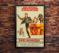 Butch Cassidy and the Sundance Kid 1969 - Paul Newman - Germany - Classic Movie Poster