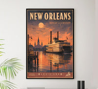 Louisiana - New Orleans v1 - Vintage Tourism Travel Poster