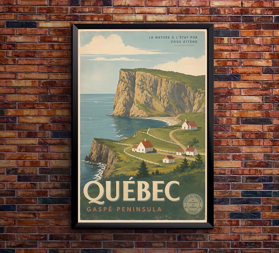 Canada - Quebec - Vintage Tourism Travel Poster
