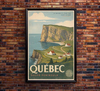 Canada - Quebec - Vintage Tourism Travel Poster