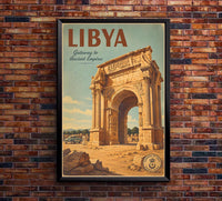 Africa - Libya - Vintage Tourism Travel Poster