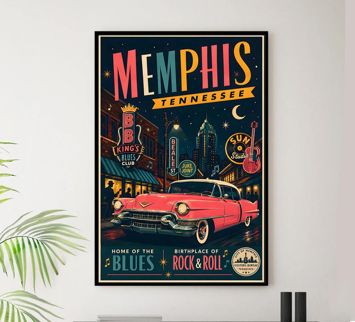 Tennessee - Memphis - Vintage Tourism Travel Poster