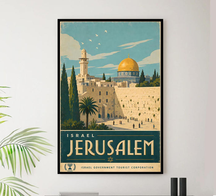 Israel - Jerusalem - Vintage Tourism Travel Poster