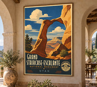 Utah - Grand Staircase-Escalante - Vintage Tourism Travel Poster