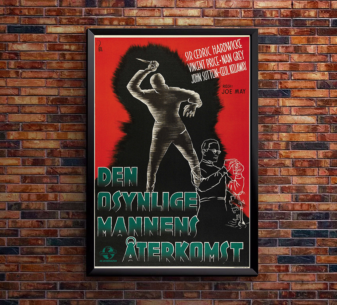The Invisible Man Returns 1940 - Sweden - v1 - Classic Movie Poster