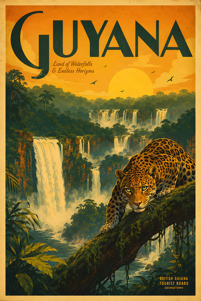 Guyana - Tourism - v1 - Vintage Travel Poster