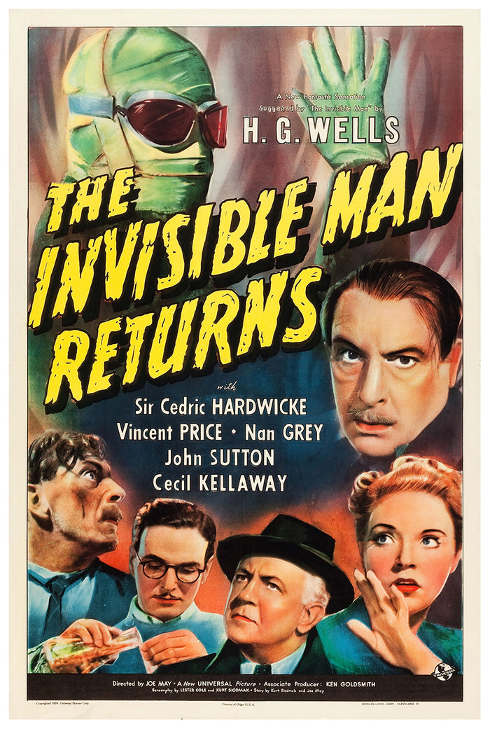 The Invisible Man Returns 1940 - US - v1 - Classic Movie Poster