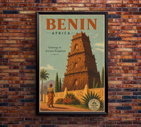Africa - Benin - Vintage Tourism Travel Poster