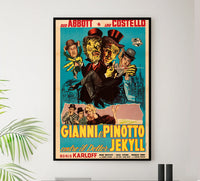 Abbott and Costello Meet Dr. Jekyll and Mr. Hyde 1953 - Italy - v2 - Classic Movie Poster