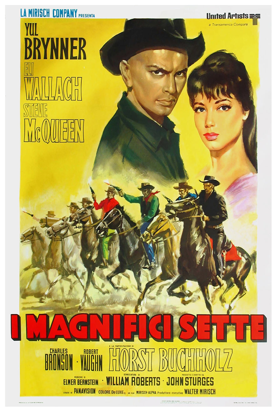 The Magnificent Seven 1960 - Italy - v3 - Classsic Movie Poster