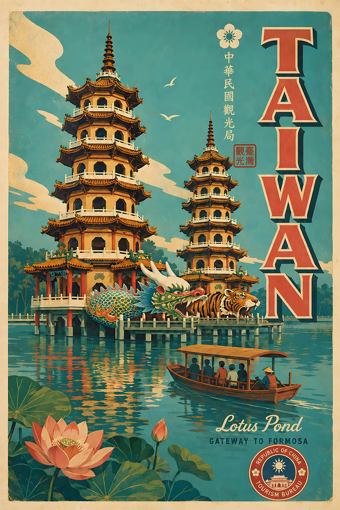 Taiwan - Tourism - v1 - Vintage Travel Poster