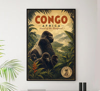 Africa - Congo - Vintage Tourism Travel Poster