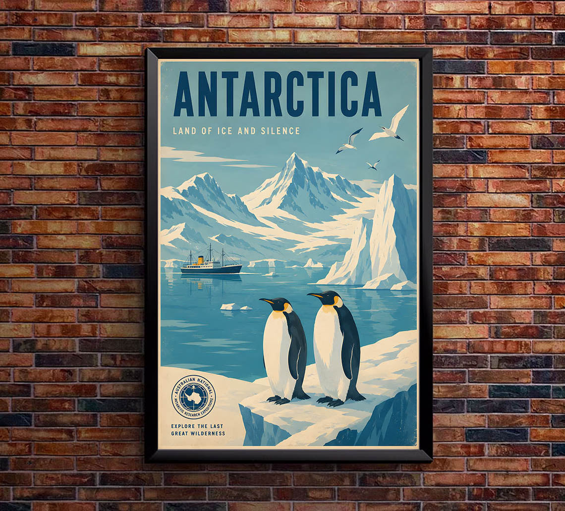 Antarctica - Tourism - v1 - Vintage Travel Poster