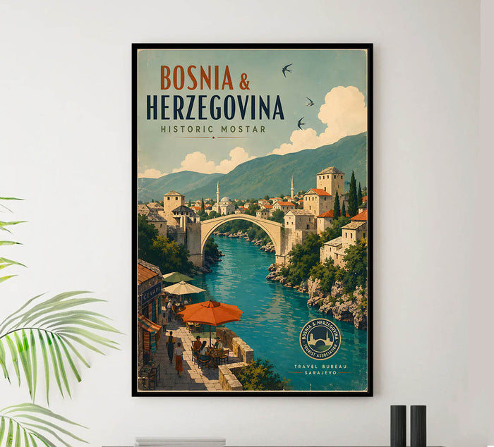 Bosnia - Herzegovina - Tourism - v1 - Vintage Travel Poster