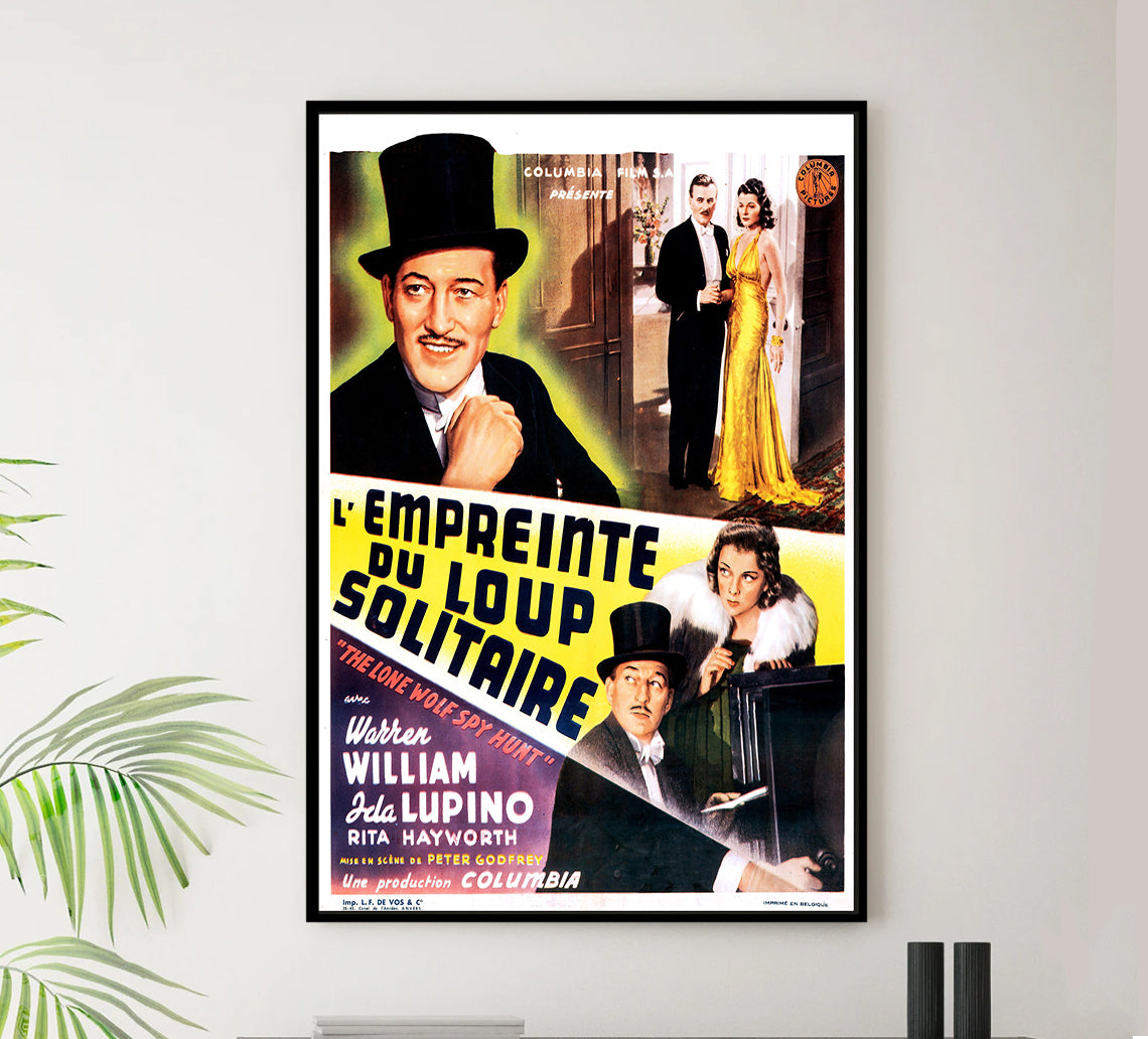 The Lone Wolf Spy Hunt 1939 - Rita Hayworth - Belgium - Classic Movie Poster