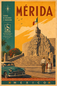 Mexico - Mérida - Vintage Tourism Travel Poster