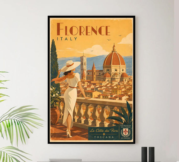 Italy - Florence 2 - Vintage Tourism Travel Poster
