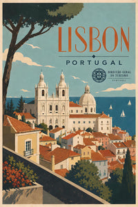 Portugal - Lisbon - Vintage Tourism Travel Poster